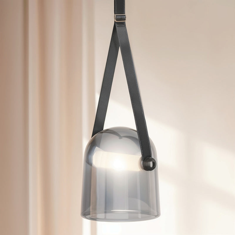 Candeeiro suspenso de design moderno, vidro fumado - Bim