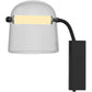 Wall lamp in modern design, smoked glass - Bim