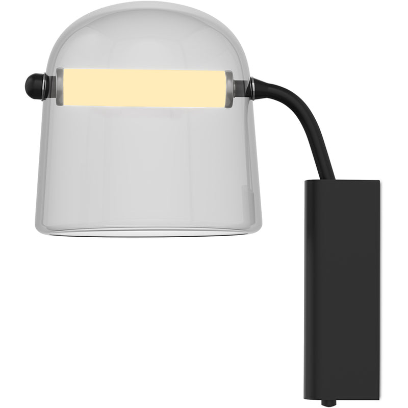 Wall lamp in modern design, smoked glass - Bim