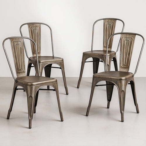 Pack of 4 Dining Chairs - Industrial Design - New Edition - Stylix - gallery 3