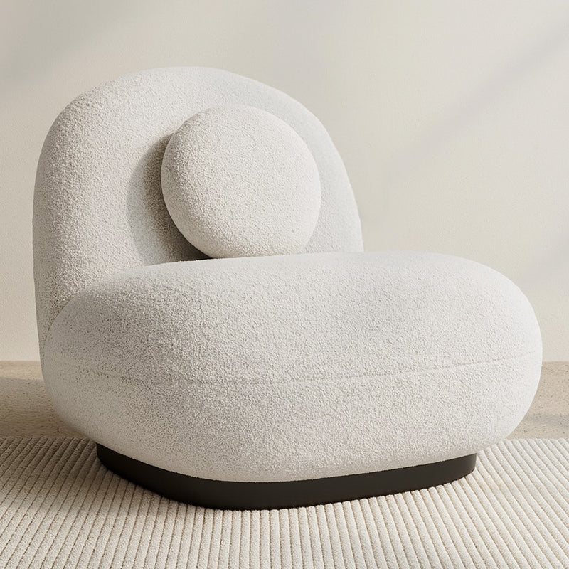 Armchair Upholstered in Boucle Fabric - Larry - gallery 13