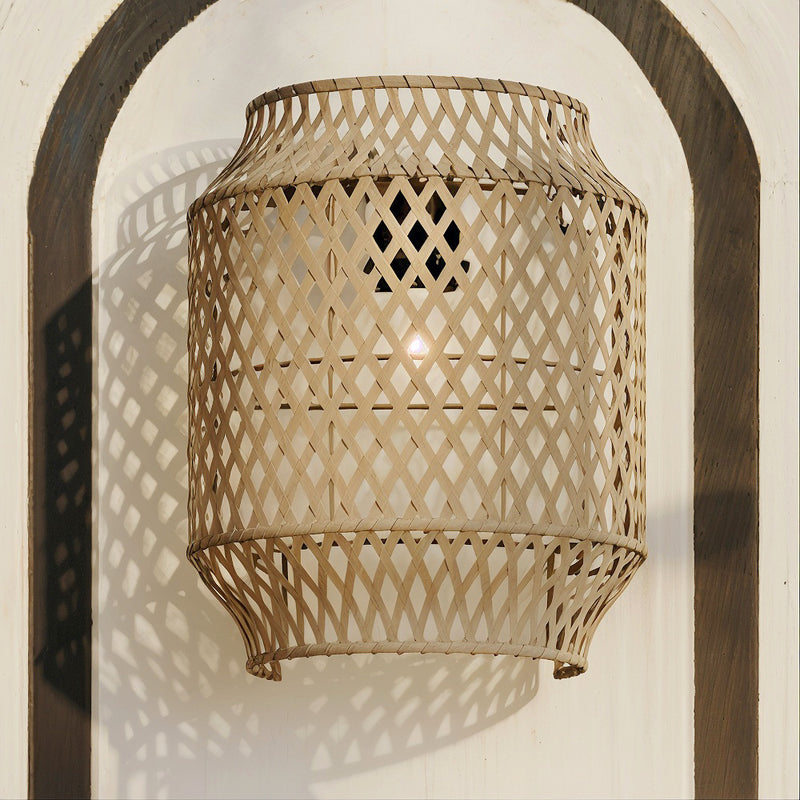 Wall Lamp - Boho Bali Bamboo Design - Hya - gallery 9