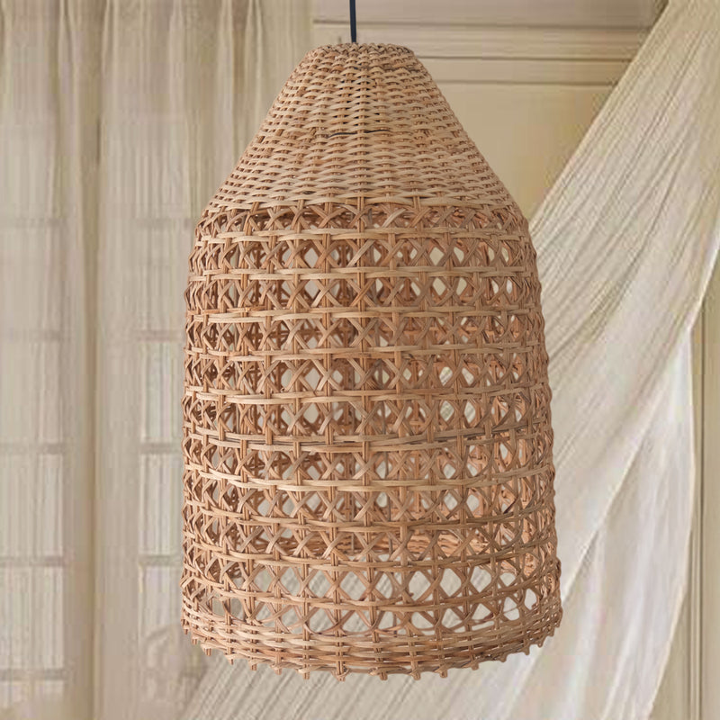 Candeeiro suspenso em rattan, estilo boho de Bali - Fai