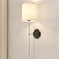 Lamp Wall Light - Black with Fabric Shade - Dena - gallery 11