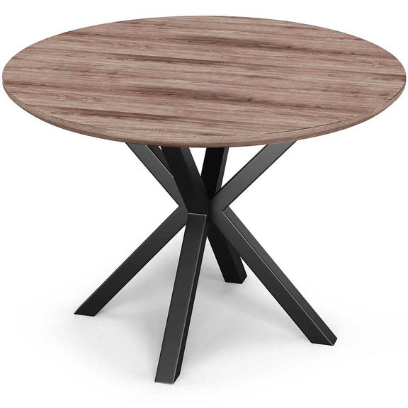 Round Dining Table - Industrial - Wood and Metal - Bayron - gallery 9