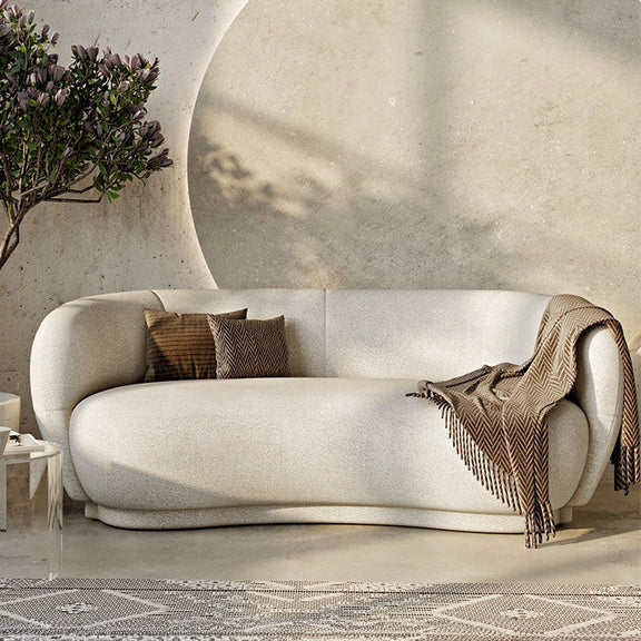 Curved Sofa - 3 Seater - Boucle Fabric - Curvy - gallery 12