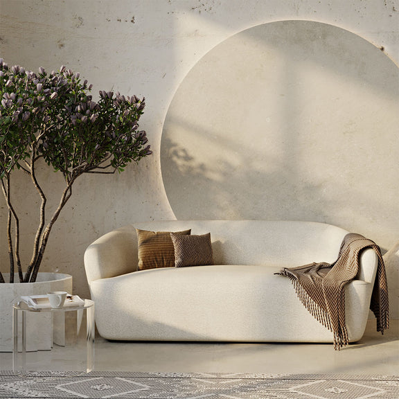 Curved Sofa - 2 Seater - Boucle Fabric - Bold - gallery 5
