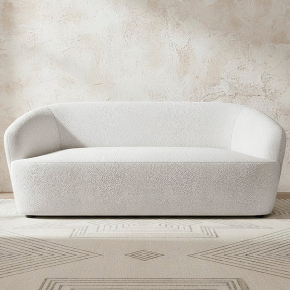 Curved Sofa - 2 Seater - Boucle Fabric - Bold - gallery 2