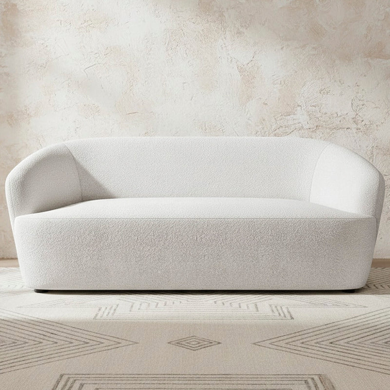 Curved Sofa - 2 Seater - Boucle Fabric - Bold - gallery 2