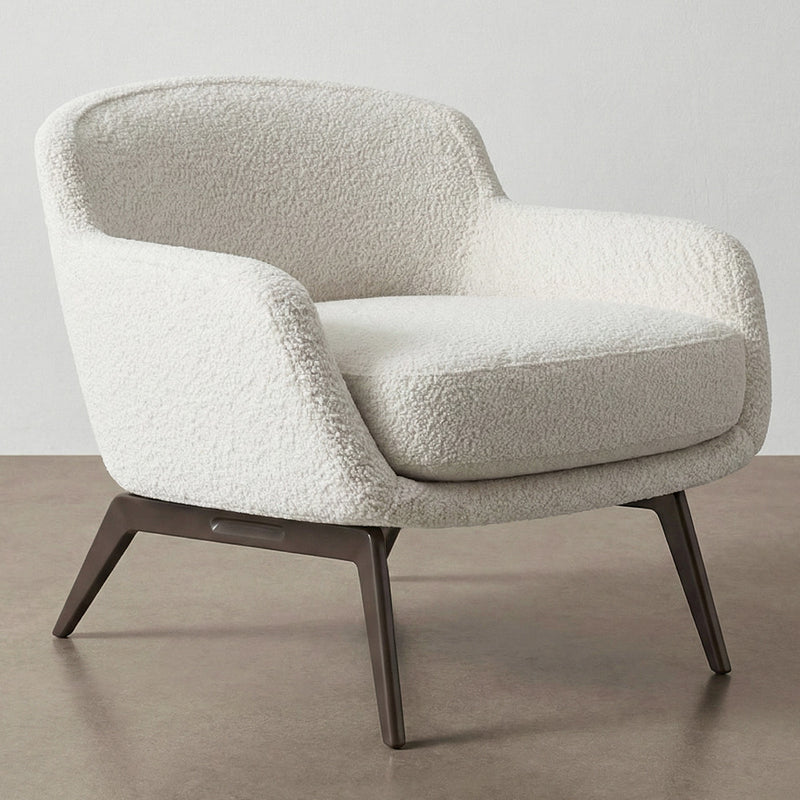 Poltrona estofada em bouclé - Jenna
