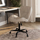 Office Chair with Wheels - Swivel Desk Chair - Upholstered in Bouclé Fabric - Black Wito Frame