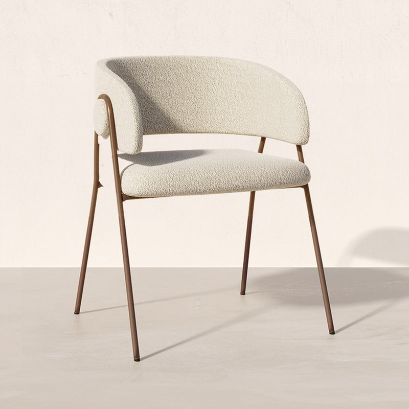 Dining chair - Upholstered in Bouclé Fabric - Charke - gallery 3