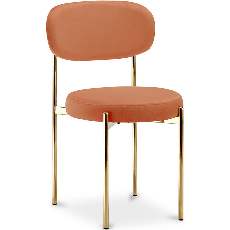 Dining Chair - Upholstered in Velvet - Golden metal - Dahe