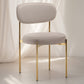 Dining Chair - Upholstered in Velvet - Golden metal - Dahe