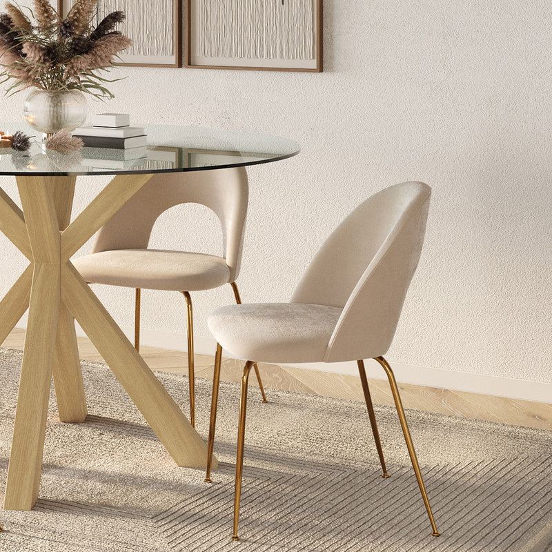 Dining Chair - Upholstered in Velvet - Amarna