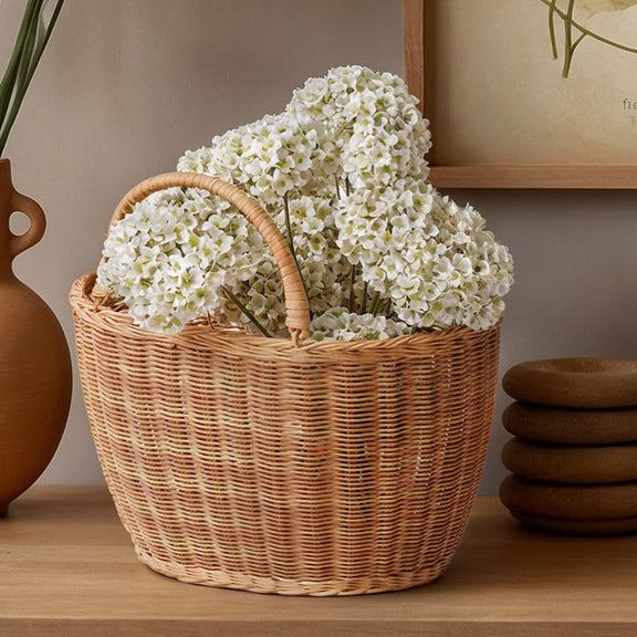 Rattan Basket with Handles - Keray - gallery 9