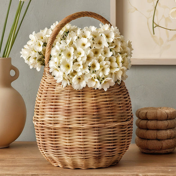 Rattan Basket with Handle - 33x22CM - Vernu - gallery 8