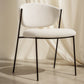 Dining chair - Upholstered in Bouclé Fabric - Black Metal - Seda - gallery 8