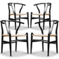 Pack of 4 Dining Chairs Wooden - Scandinavian Style - Wish