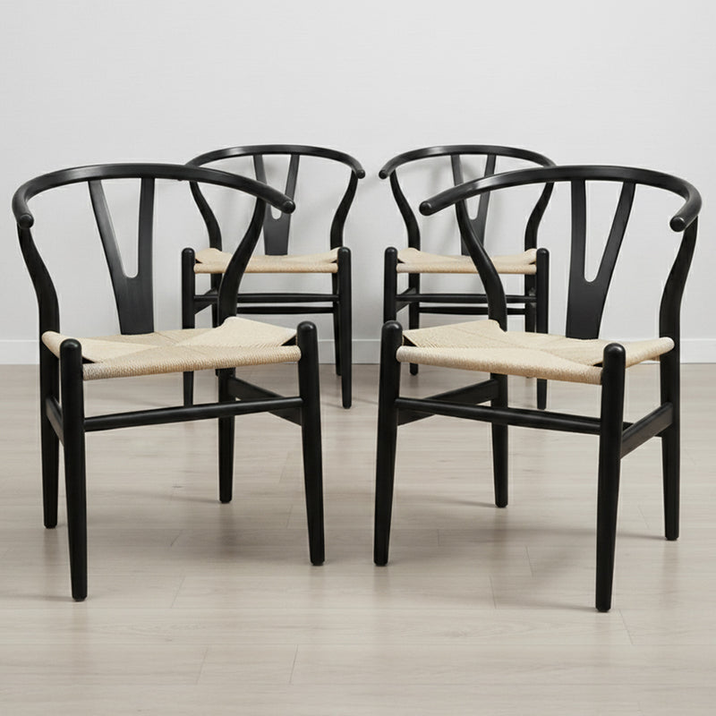 Pack of 4 Dining Chairs Wooden - Scandinavian Style - Wish