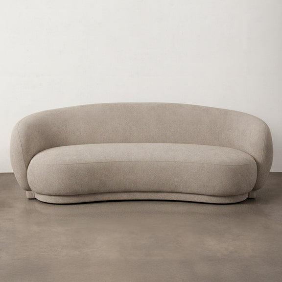 Curved Contemporary Style Design Sofa Upholstered in Chenille - 3 Seater - Curvy - gallery 11