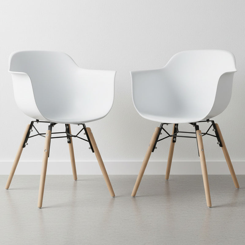 Dining Chair - Scandinavian Design - Wooden Legs - Pack of 2 - Nordika
