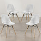 Dining Chair - Scandinavian Design - Wooden Legs - Pack of 4 - Skögur
