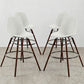 Dining Stools - Scandinavian Design - Dark Wood Legs - Pack of 4 - Skögur