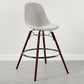 Velvet Bar Stool - Scandinavian Design and Dark Wood Legs - Skögur