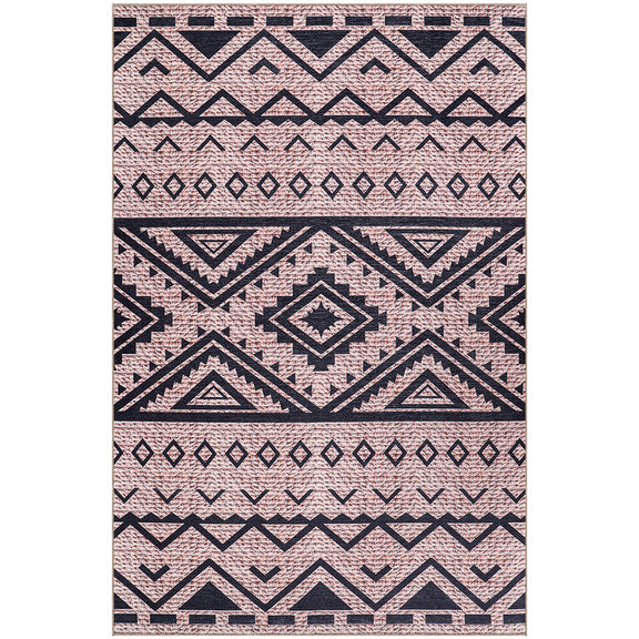 Vintage Geometric Tribal Rug – (290x200 cm) – Cinder - gallery 8