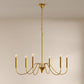 Gold 6-Arm Pendant Lamp – Modern Chandelier Style in Metal - Vintessa