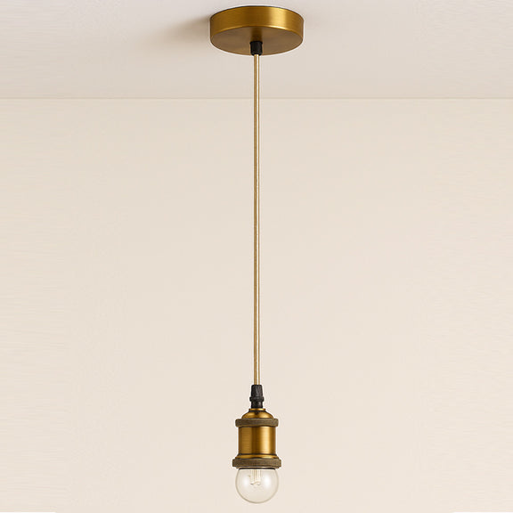 Pendant Lamp Cable in Aged Gold with Adjustable Height - Berrey - gallery 6