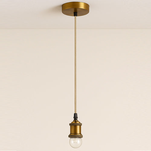 Pendant Lamp Cable in Aged Gold with Adjustable Height - Berrey - gallery 5
