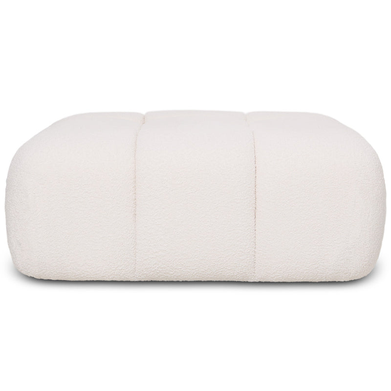 Modular Pouf Upholstered In Bouclé Fabric - Modern Design (93х63) – Compatible With Bianca Modular Sofa