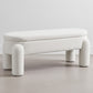 Bench With Storage Upholstered In Off-White Bouclé Fabric – Modern Seat For Living Room And Bedroom - Boreta