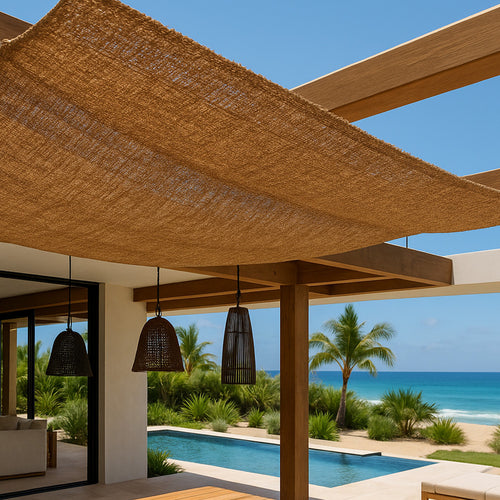 Coconut fiber awning 20x2M - 100 % Natural shade sail