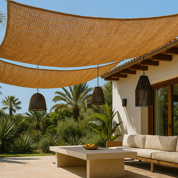 Coconut fiber awning 10x2M - 100 % Natural shade sail - gallery 4