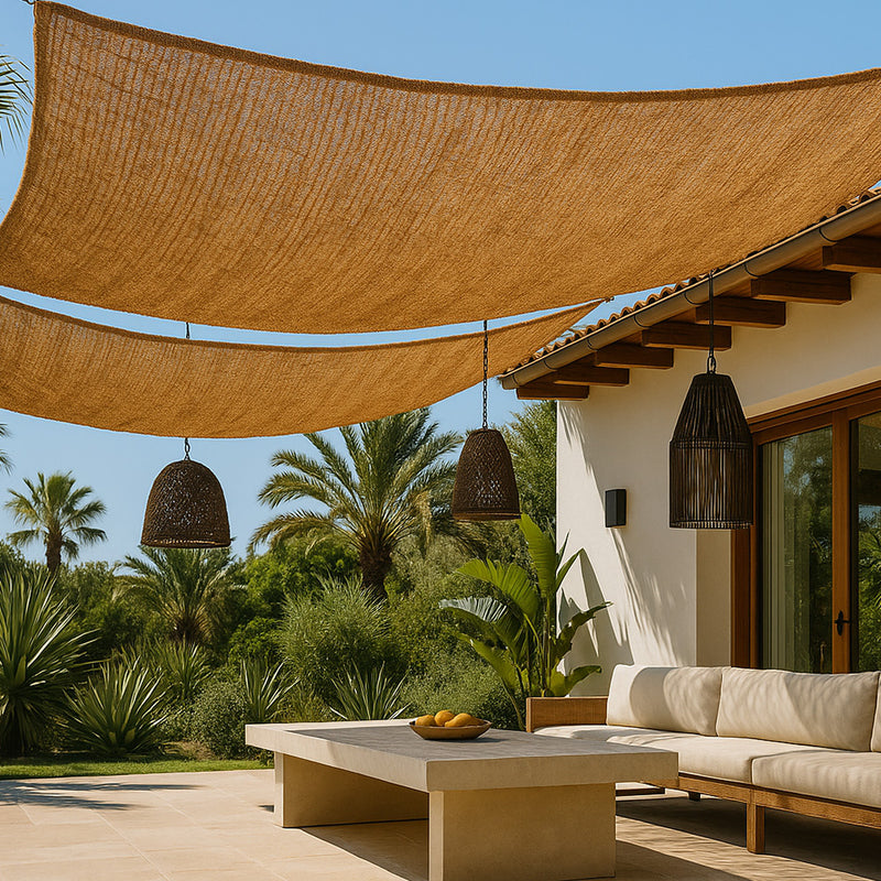 Coconut fiber awning 10x2M - 100 % Natural shade sail - gallery 4