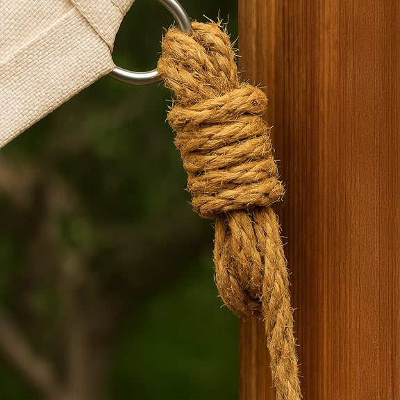 Natural Coconut Fiber Rope 10 m – Ideal for Shade Sail Fixing - gallery 3