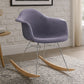 Rocking Chair Modern Fabric Upholstered – Nordic Style - Nordika