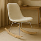 Rocking Chair  Minimalist Bouclé – Nordic Style with Wood and Steel Base - Skögur