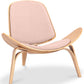 Designer Armchair - Scandinavian Armchair - Fabric Upholstery - Peach - Lucy