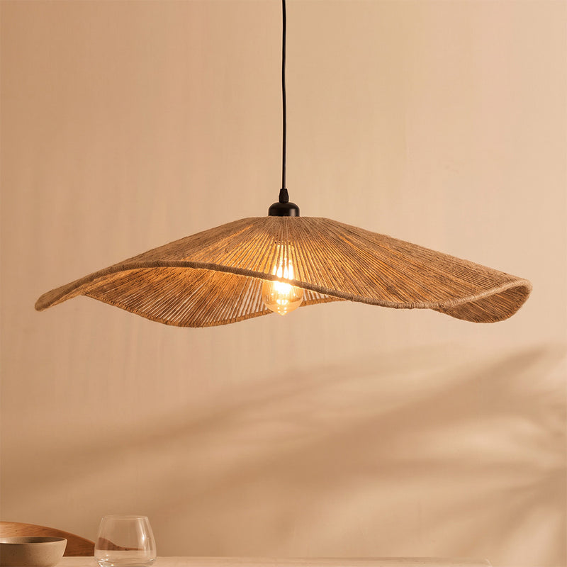 Pendant Light - Natural Rope Boho Style – Modern Handcrafted Design - Yer