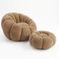Armchair with Ottoman Upholstered – Soft Fabric – Rubi