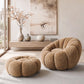 Armchair with Ottoman Upholstered – Soft Fabric – Rubi