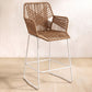 Sgabello da bar design Boho Bali in rattan sintetico 75cm - Tale