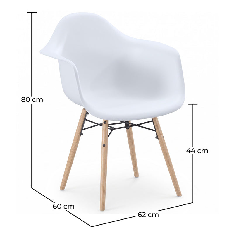 Sedia da Pranzo Design Scandinavo - Gambe in Legno - Nordika