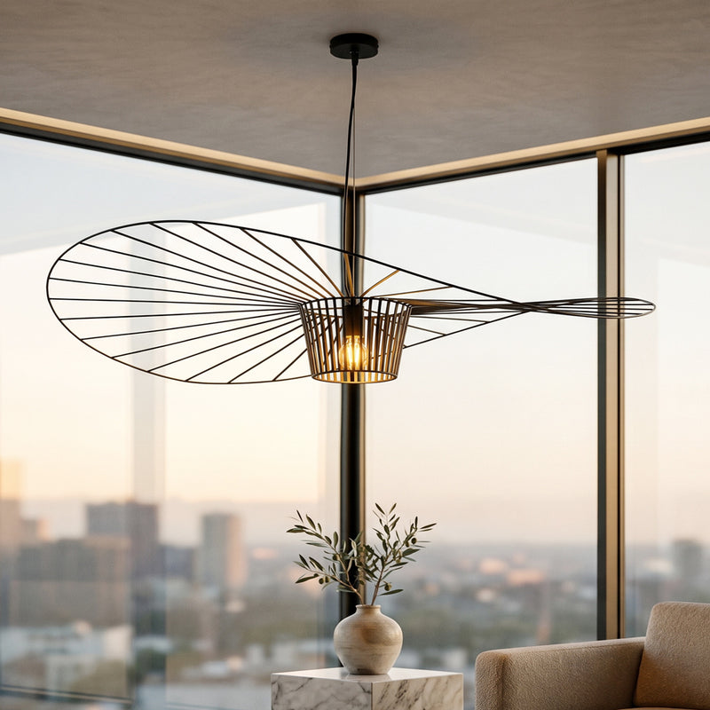 Lampada a sospensione verticale 140cm - metallo