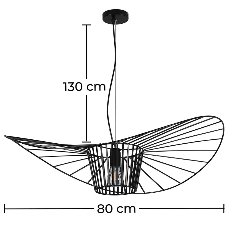 Lampada a sospensione verticale 80cm - metallo