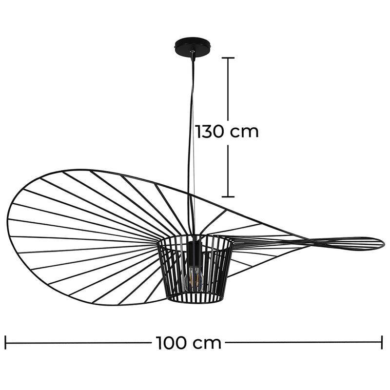 Lampada a sospensione verticale 100cm - metallo
